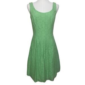 Lilly Pulitzer Dress Womens 4 Green Apple Lace Knee Length Sleeveless
